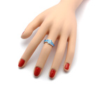 Srebrny Pierścionek z Niebieskim Opalem