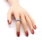 Srebrny Pierścionek z Niebieskim Opalem