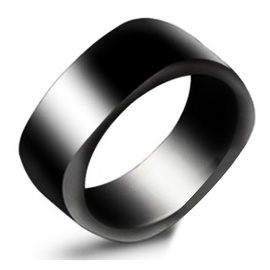 Czarna Obrączka Stal Szlachetna