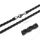 Czarny Łańcuszek ze Stali Szlachetnej Singapur