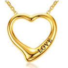 Złoty Naszyjnik z Sercem Stal Szlachetna