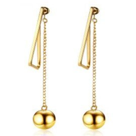 Złote Kolczyki Kule ze Stali Chirurgicznej