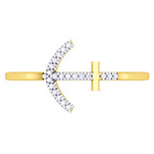 Złoty Pierścionek 375 Kotwica z Diamentami