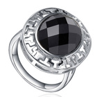 Srebrny Pierścionek z Czarnym Onyksem