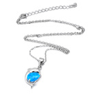 Srebrny Naszyjnik Delfin z Niebieskim Opalem