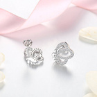 Srebrne Kolczyki Motylek z Cyrkoniami