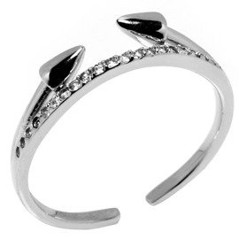 Srebrny Pierścionek z Cyrkoniami Regulowany