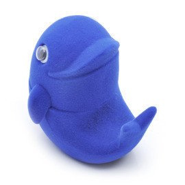 Pudełko na Pierścionek Wisiorek Niebieski Delfin