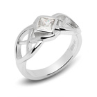 Pierścionek Srebrny z Diamentową Cyrkonią