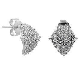 Kolczyki Srebrne Wysadzane Cyrkoniami