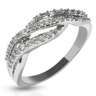 Pierścionek Srebrny z Brylantowymi Cyrkoniami