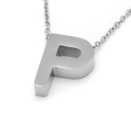 Naszyjnik Literka P Stal Szlachetna