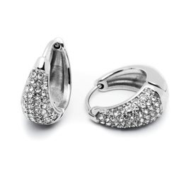 Kolczyki ze Stali Szlachetnej Kółka z Cyrkoniami