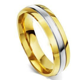 Damska Męska Złota Obrączka ze Stali Szlachetnej