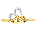 Złoty Pierścionek Zaręczynowy Wysadzany Brylantami