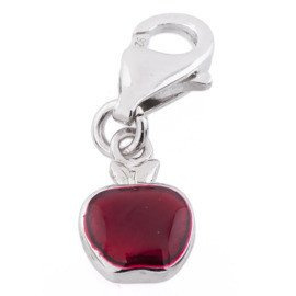 Srebrna przywieszka czerwone jabłko