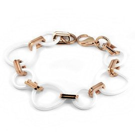 Bransoletka z Różowo Złotą Stalą Szlachetną