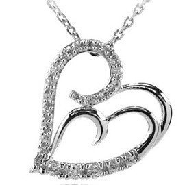 Srebrna Zawieszka Serduszko z Cyrkoniami