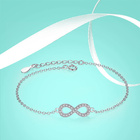 Bransoletka Srebrna Nieskończoność z Cyrkoniami