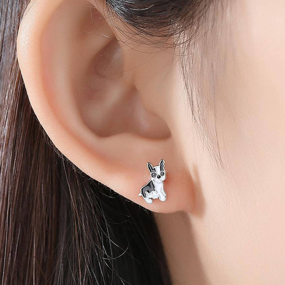 Srebrne Kolczyki Pieski