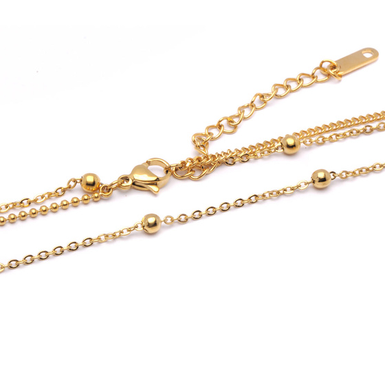 Złoty Naszyjnik z Gwiazdą Stal Szlachetna