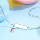 Bransoletka Srebrna z Truskawką