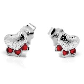 Srebrne Kolczyki Dla Dzieci i Kobiet Serduszka