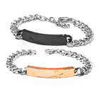 Komplet 2 Bransoleetek z Krzyżykiem Dla Pary