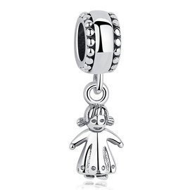 Srebrna Zawieszka Przywieszka Postać Dziewczynki