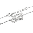 Srebrny Naszyjnik Nieskończoność z Cyrkoniami