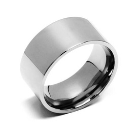 Szeroka Gładka Obrączka ze Stali Chirurgicznej