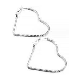Kolczyki Duże Serca Stal Szlachetna