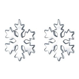 Srebrne Kolczyki w Kształcie Śnieżki