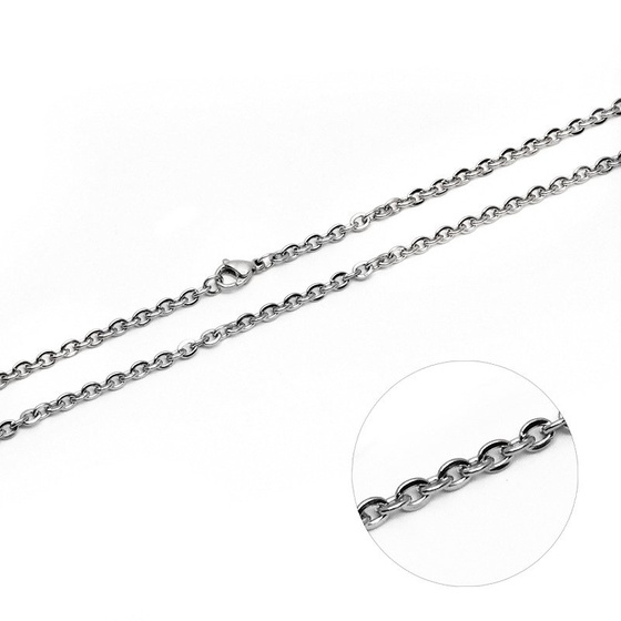 Naszyjnik Walec z Cyrkoniami Stal Chirurgiczna