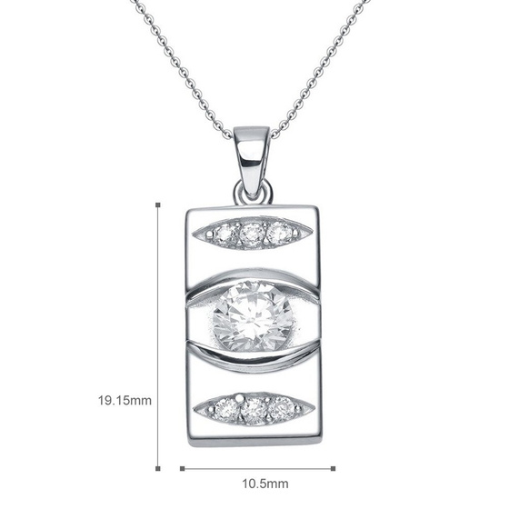 Srebrna Zawieszka Wysadzana Cyrkoniami