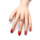 Srebrny Pierścionek z Rubinową Cyrkonią