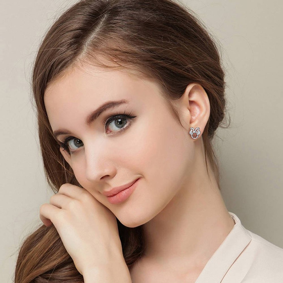 Srebrne Kolczyki z Czerwonymi Cyrkoniami