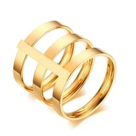 Szeroka Potrójna Obrączka ze Stali Szlachetnej