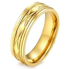 Złota Obrączka ze Stali Szlachetnej