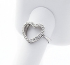 Srebrny Pierścionek o Kształcie Serca
