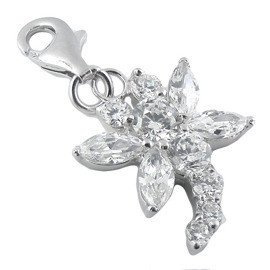 Przywieszka Srebrna Charms Ważka Cyrkoniami