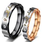 Obrączka Stal Szlachetna z Diamentową Cyrkonią