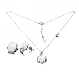 Komplet Naszyjnik i Kolczyki Stal Szlachetna