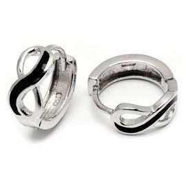 Srebrne Kolczyki Kółeczka Nieskończoność