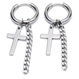 Kolczyki z Krzyżykiem ze Stali Szlachetnej