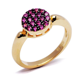 Srebrny Pierścionek Pokryty Złotem