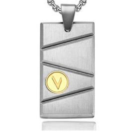 Zawieszka ze Złotym Motywem Stal Szlachetna