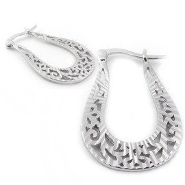 Kolczyki Srebrne Zamykane Rodowane