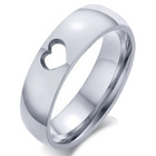 Obrączka Dla Pary z Serduszkiem Stal Szlachetna