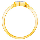 Złoty Pierścionek z Brylantami w Kształcie Serca